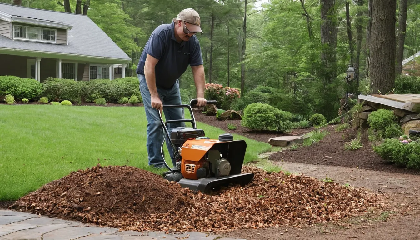 Independent stump grinding provider working in a Princeton backyard with a small tracked grinder